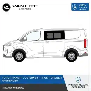 Ford Transit Custom 2024+ Front Half Slider Window L/H (Passenger Side) Privacy Glass